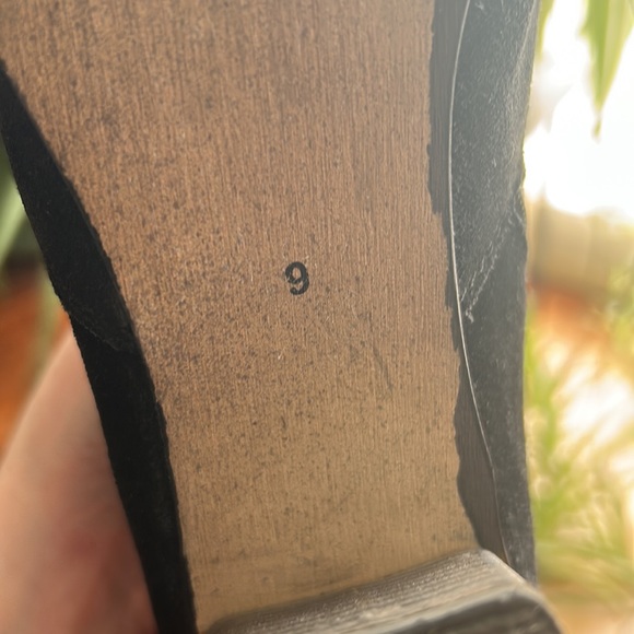 Anthropologie Seychelles Seude Ankle Boots Black Side Zip Stacked Heel 9 - Picture 5 of 6